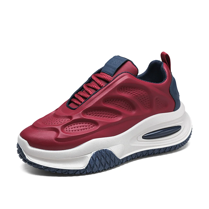 Nieuwe herenschoenen, grote modieuze sneakers met dikke zolen, casual sportschoenen voor heren, ademende mesh-loafers voor heren