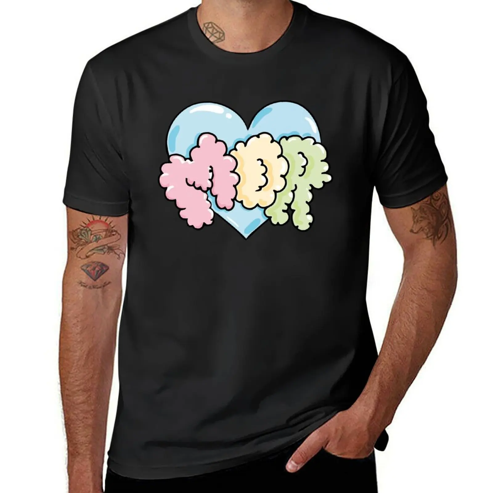 Feid Merch Heart Mor T-Shirt tops cute tops sweat Short sleeve tee plain t shirts men