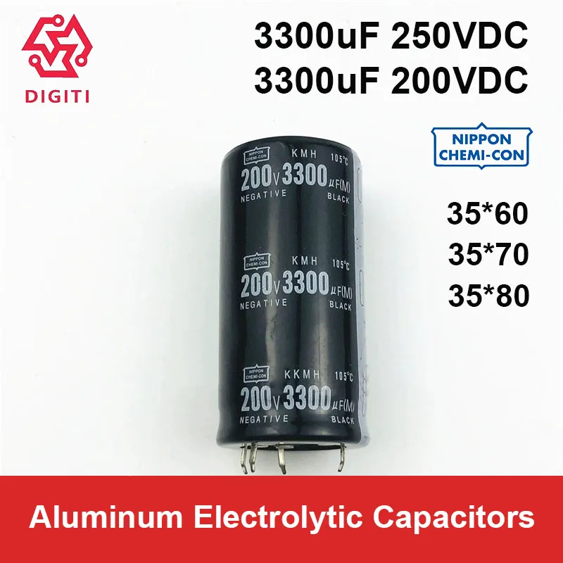 250V 3300UF 200V 3300UFAluminum electrolytic capacitor Snap-in 200V3300UF 250V3300UF 4-PIN NCC NIPPON CHEMICON 35X60 35X70 35X80