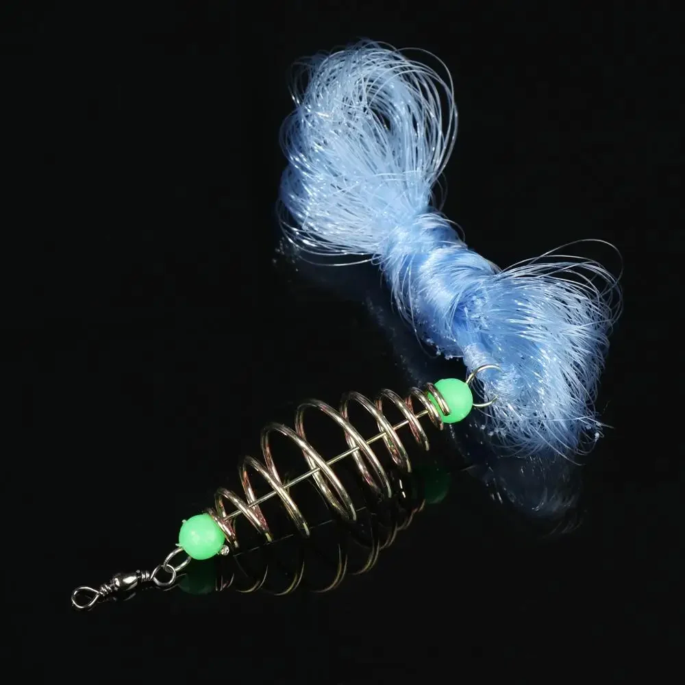 3 stücke Fischernetz Falle Mesh Leuchtende Perle Netting Meer Fisch Net Tackle Design Shoal Cast Gill Feeder Angeln Falle angeln Zugriffs – Detail 6