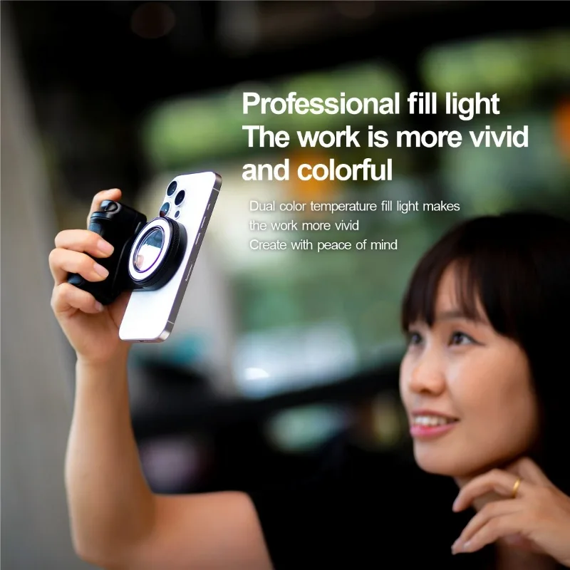 Magnetic Mobile Phone Camera Shutter Grip Bluetooth Mobile Phone Light Filler Selfie Handle As Camera Photos Stabilizer Bracket