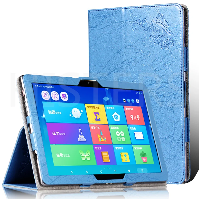 

Embossed Funda For SunWind Sky 1430D 4G 10.1" Tablet PC Magnetic Cover Case with Hand Strap