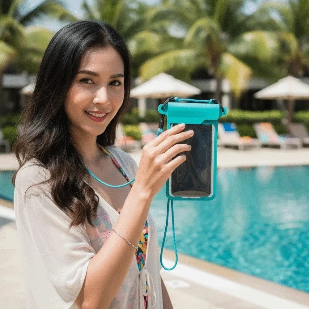 Водонепроницаемый чехол для телефона с регулируемым ремнем, легкий, большой вместимости, прозрачный, на шею, из ABS и ПВХ, сумка-мессенджер, герметичная сумка через плечо