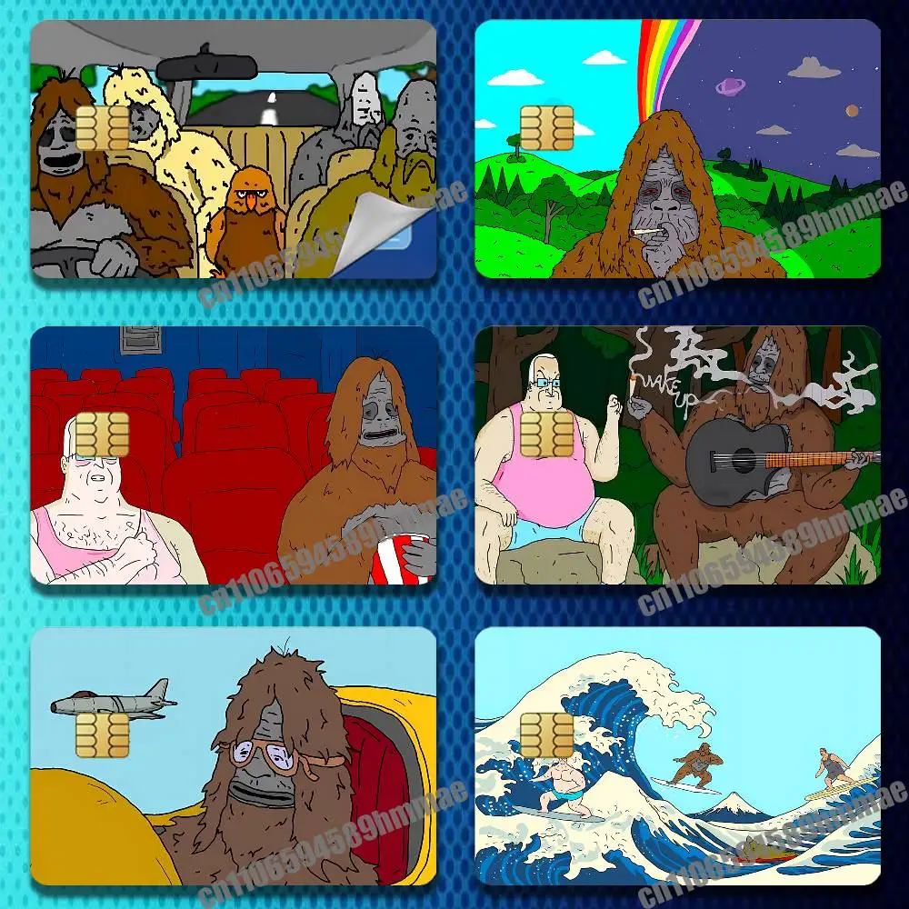 Adesivo Decorativo Autoadesivo para Cartões de Identidade, Bancários, de Crédito e de Metrô, com Tema The Big Lez Show Meme Sassy The Sasquatch