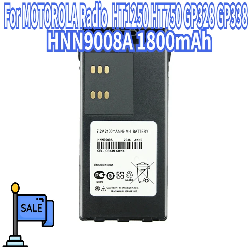 

Battery HNN9008A 1800mAh For MOTOROLA Radio GP340 GP380 GP640 GP680 GP320 HT1250 HT750 GP328 GP338 PRO5150 MTX850 Batteria