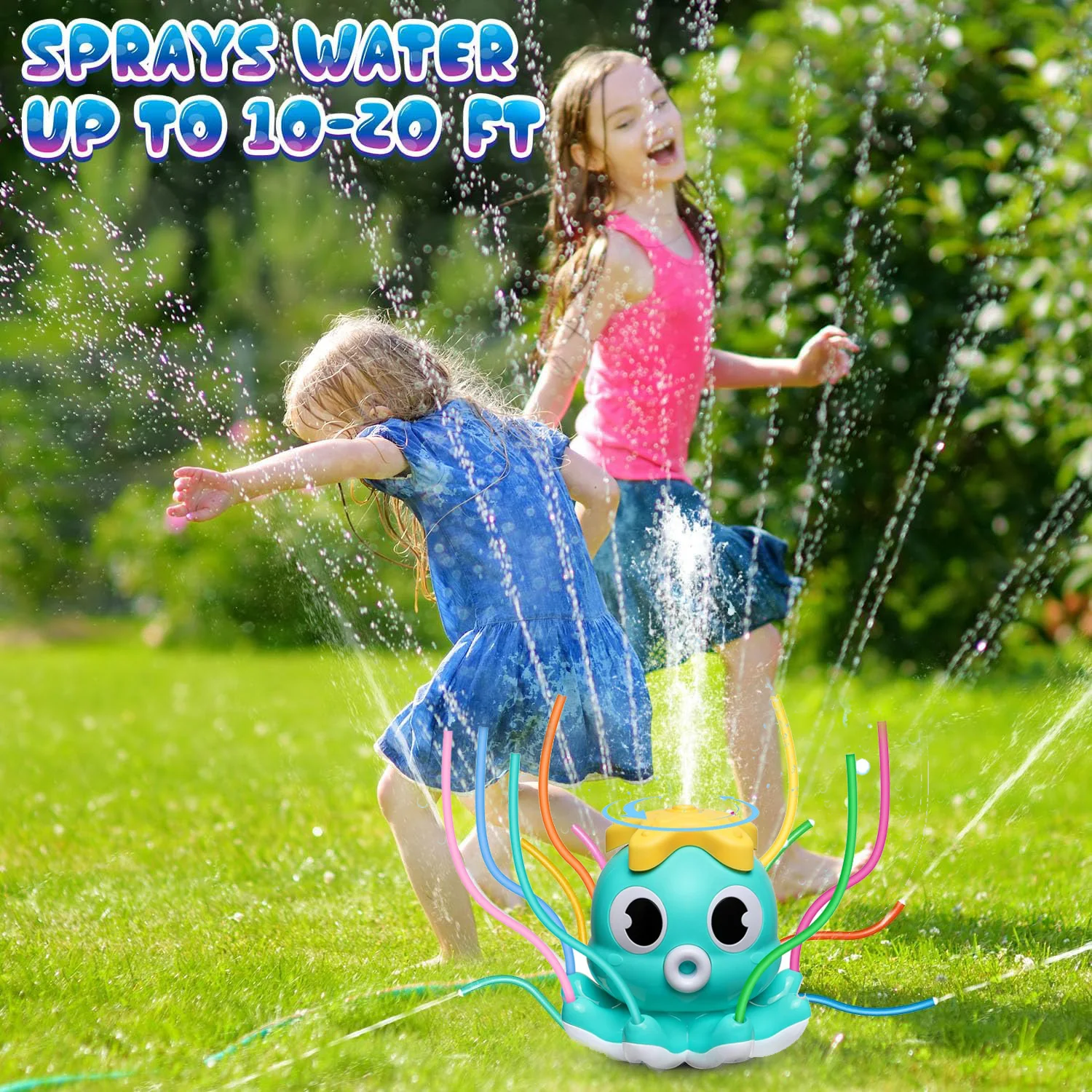 Polvo sprinkler spray de água brinquedo ao ar livre quintal jardim brinquedos de água verão quintal dos desenhos animados respingo sprinkler brinquedo de banho do bebê para crianças