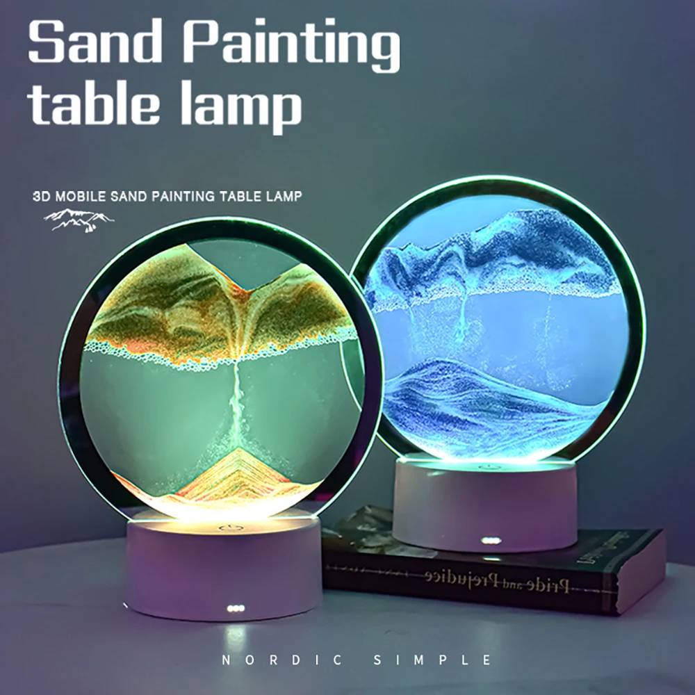 

Creative Decompression Quicksand Painting Small Night Lamp