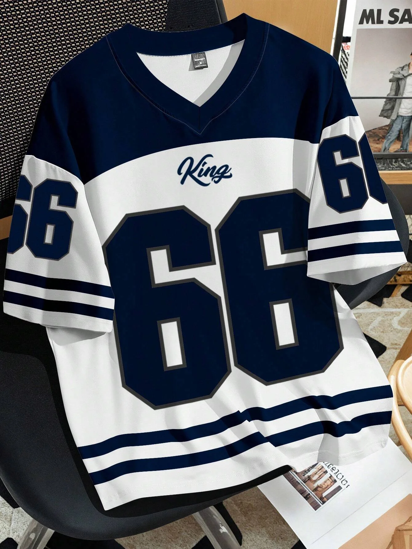 2025 V-neck jersey T-shirt short sleeved retro sports style men's sports V-neck T-shirt quick drying comfortable breathable image 5