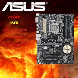 Asus Z170-P Desktop Motherboard Z170 Socket LGA 1151 i7 i5 i3 DDR4 64G M.2 SATA3 USB3.0 USB DVI HDMI ATX