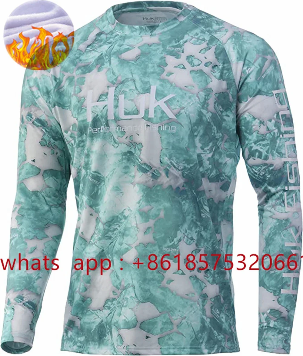 

Winter Huk Fishing Clothing Men's Long Sleeve Fishing Shirts Jerseys Hiking Beach Apparel Performance Camisa De Pesca jersey NEW