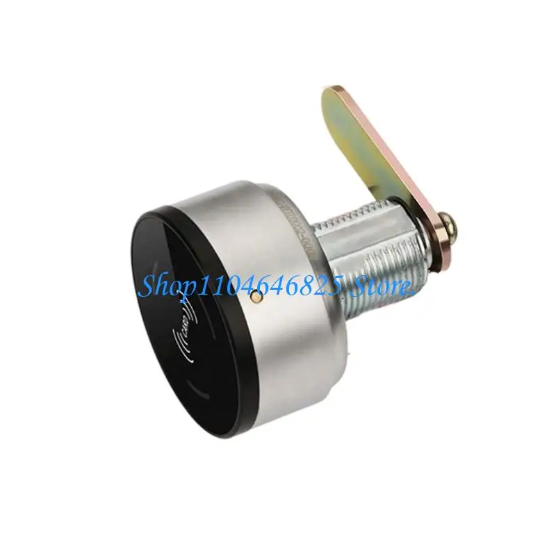 Electronic Drawer and Cabinet Lock, Card-Access Design with Metal Body, Visible Hardware and Rotating Locking Arm for Storage