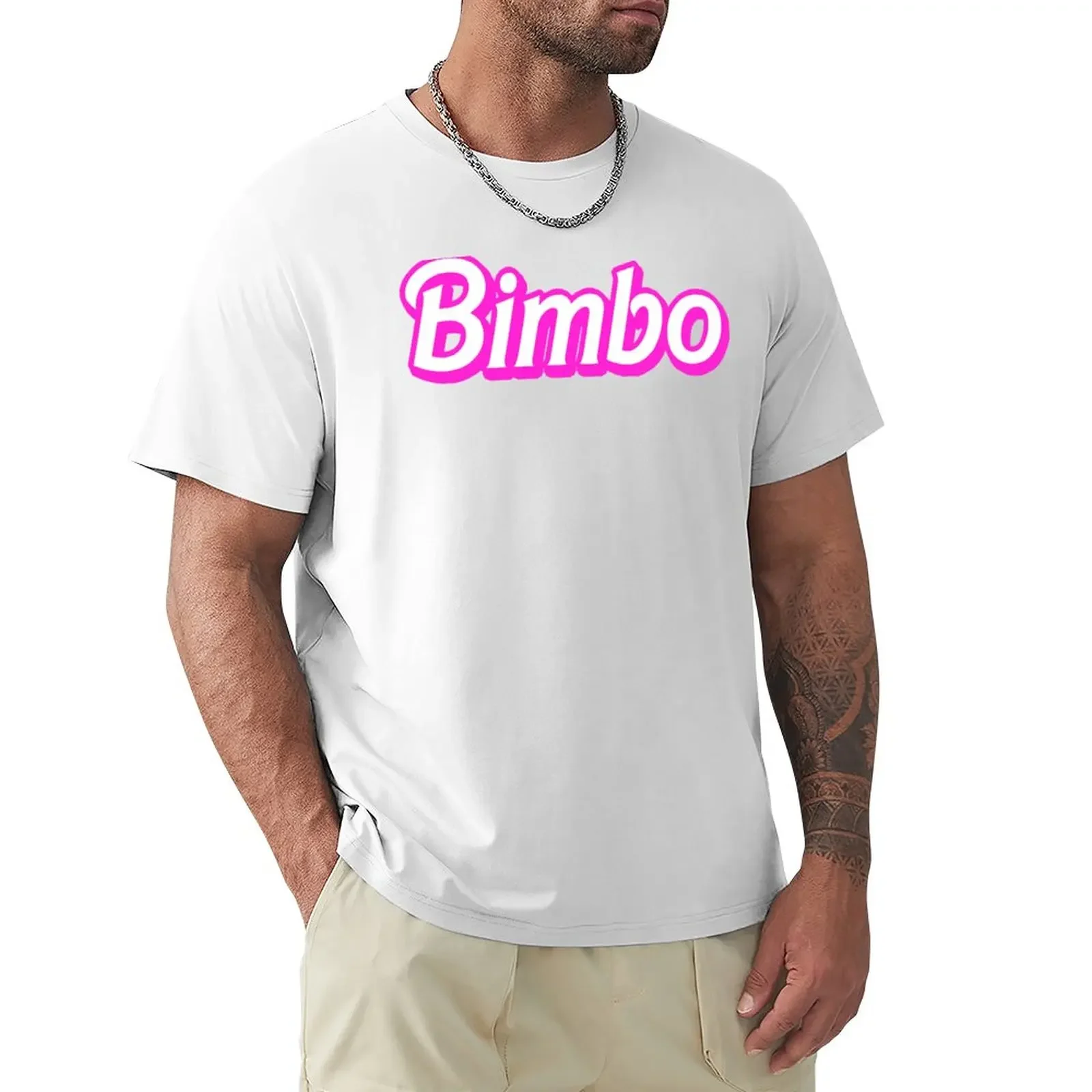 Hot Pink Bimbo T-Shirt funnys blacks oversized t shirt men