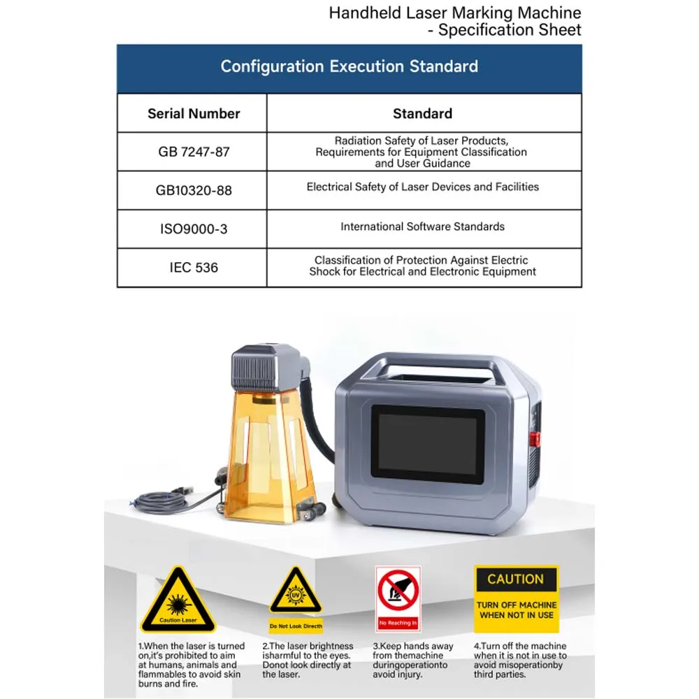 Portable Handheld Fiber Laser marking machine 20W 30W 50W Plug-in type Lithium battery type All metal Engraver Gold Silver