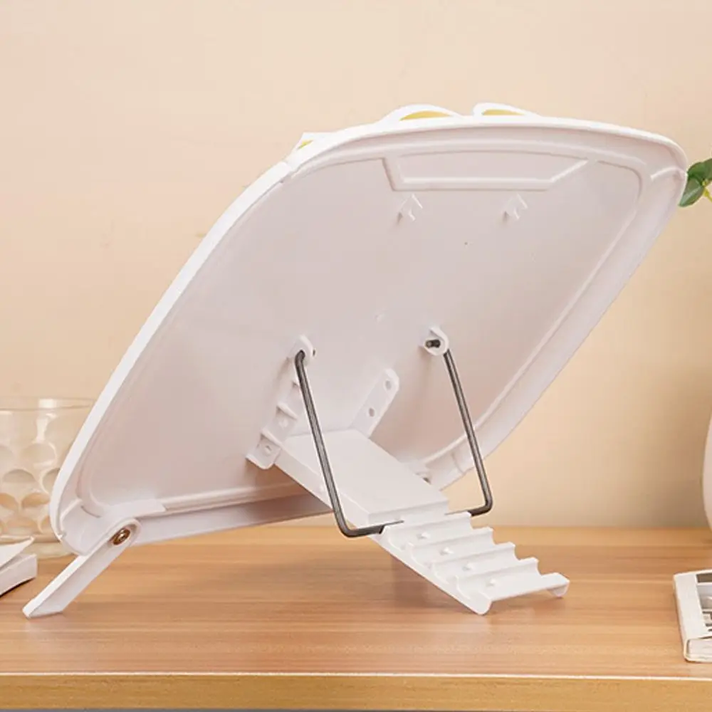 Multi-Function Adjustable Reading Book Stand Sturdy Elastic Page Clips Desktop Riser Ergonomic Foldable Tabletop Bookshelf Study