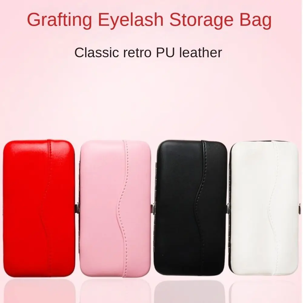 7 Slots Eyelashes Tweezers Case Simple Style PU Leather Eye Lash Makeup Tool Case Empty 4 Colors Tweezers Storage Box