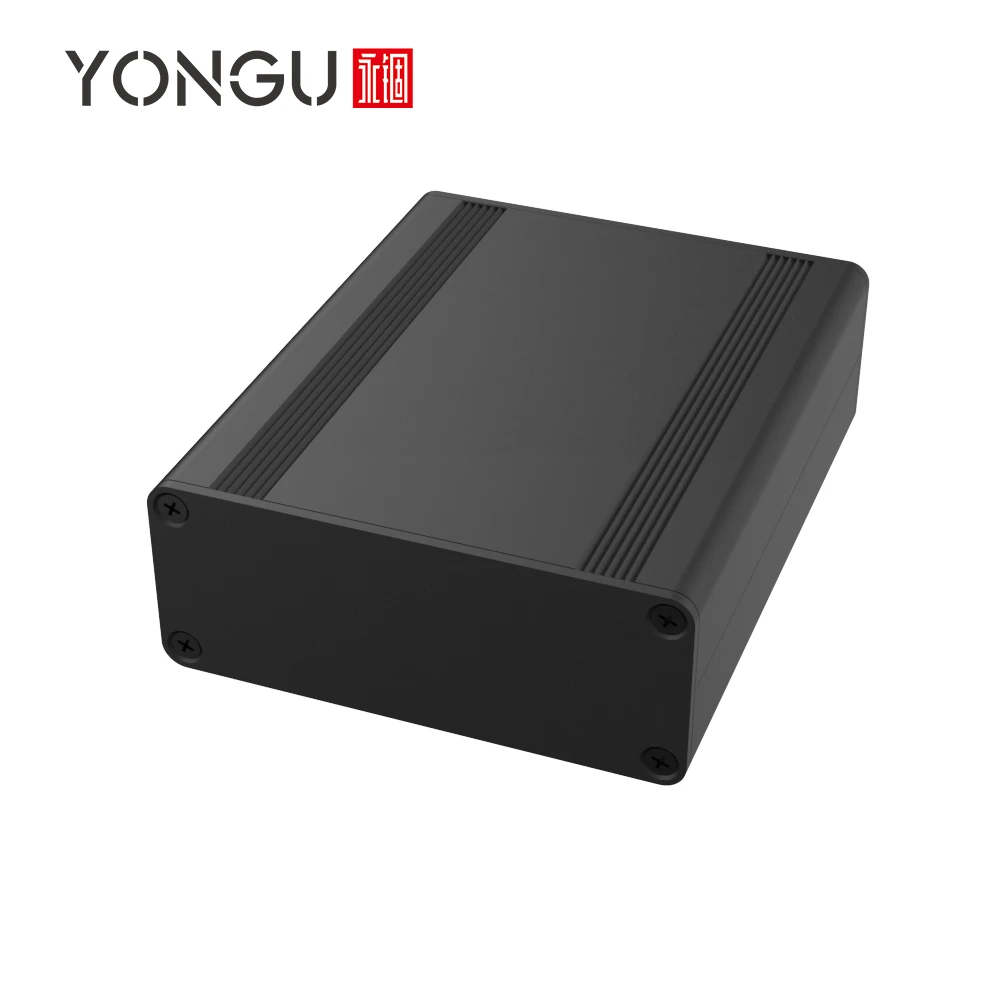 Aluminium Electronic Cable Box CNC Milling Machine Components PCB Housing Split Type Custom Instrument Enclosure H06 63*25MM