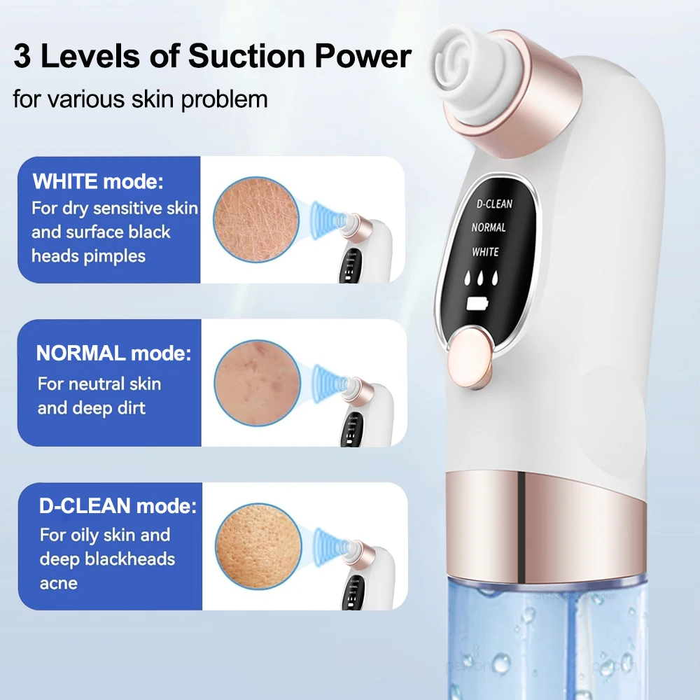 Aspirateur électrique Rechargeable pour points noirs, nettoyeur de pores du visage, nettoyeur de boutons et de points noirs, Machine de nettoyage en profondeur de la peau