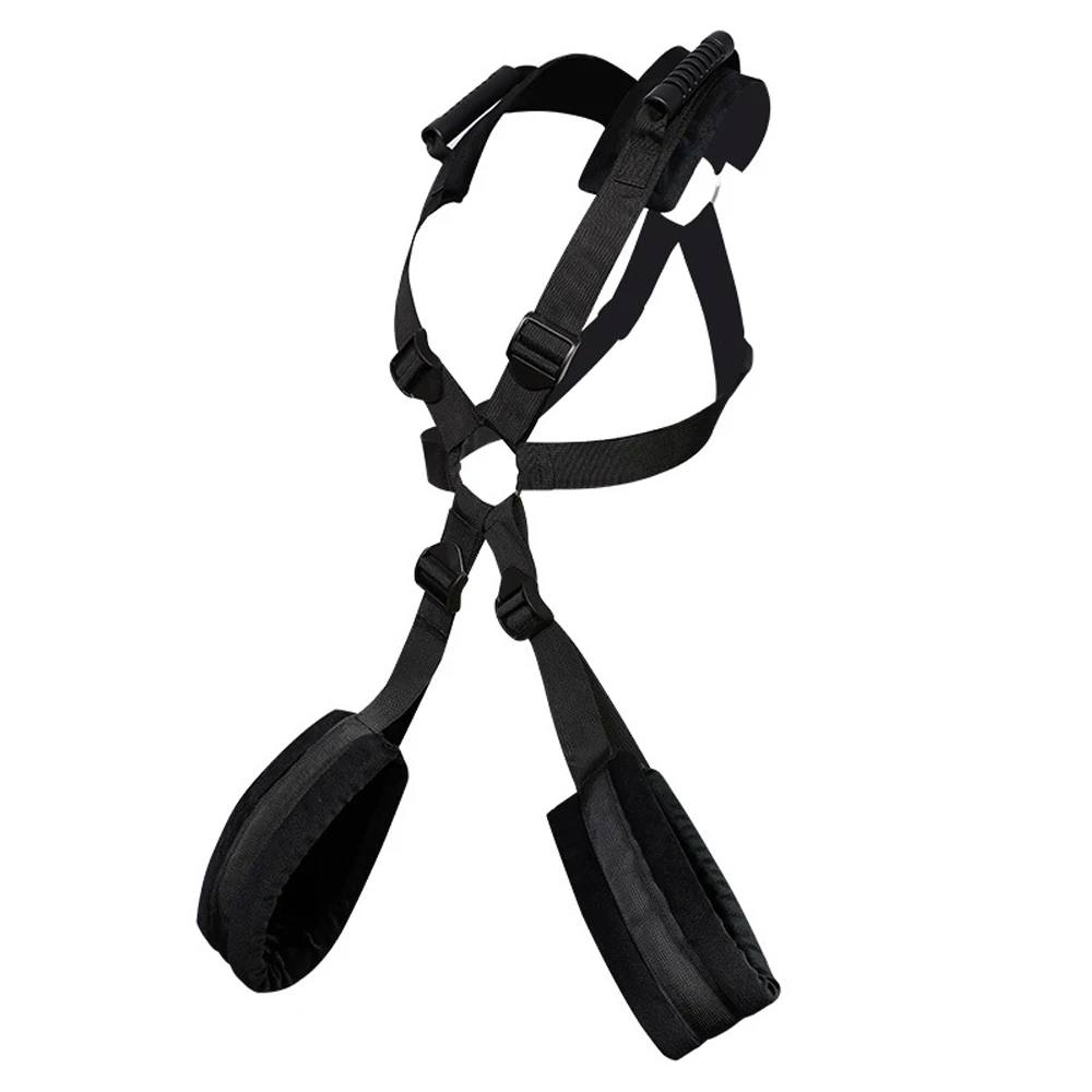 Adjustable Sex Swing Harness Black Nylon Padded Body Position Aid BDSM Couple Intimacy Tool Portable Hugging Love Swing Durable