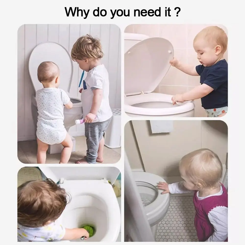 

Прочные белые замки для унитаза, многофункциональные самоклеящиеся крышки для унитаза, замки для сидений, защитные замки с защитой от открытия