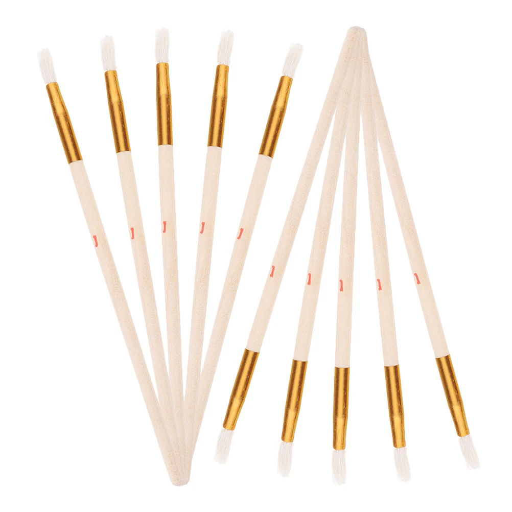 

10pcs Hydroponic Growing Pen Wooden Pollination Brush for Fruit Vegetable Garden Pollinator Tool Outdoor Flower Growing