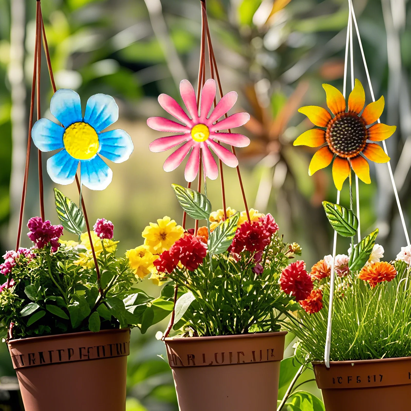 

Металлические садовые колья для цветов на открытом воздухе, садовые подарки для мамы, бабушкины, жены, украшения для двора, уличного газона, крыльца, дорожки