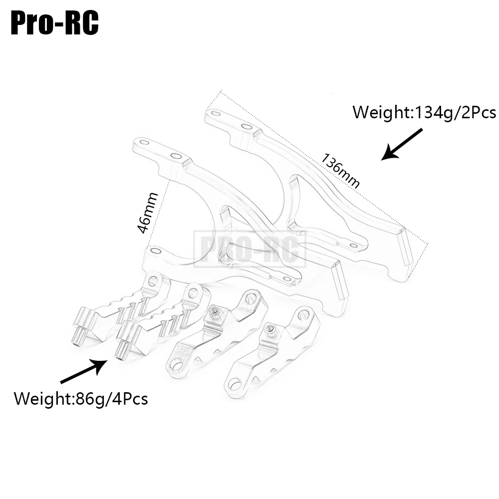 1 zestaw aluminiowy tył ze stopu amortyzatora obsługuje zestaw #85438 dla samochodu Rc 1/5 HPI Baja 5B 5SC 5T 5R SS 1970 T1000 Km Rovan