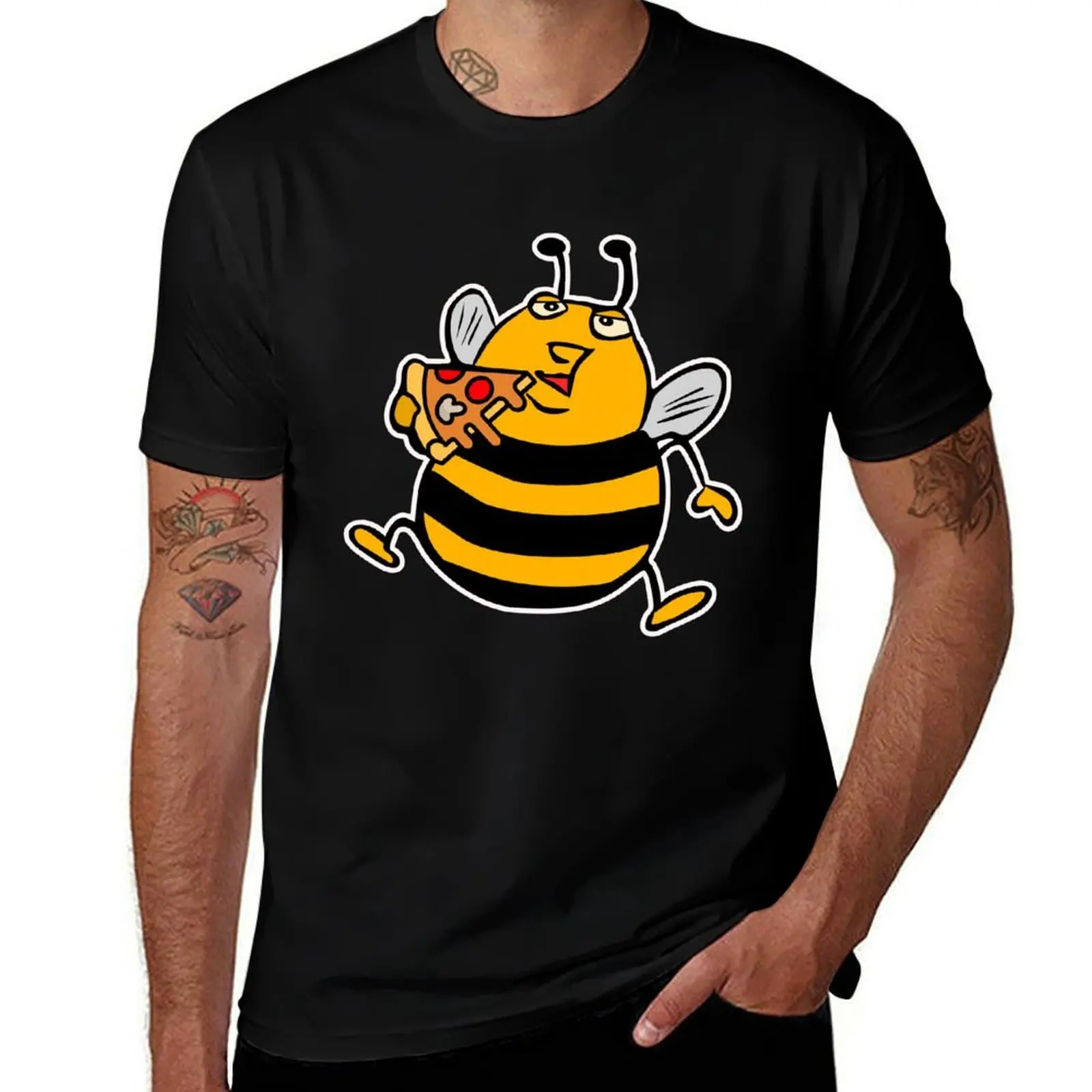 Big fat bee pizza T-Shirt Plus Size Lightweight Tee Shirt T-Shirt