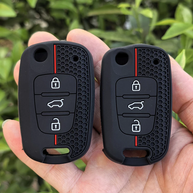 For Hyundai I20 I30 Veloster Ix20 Silicone Key Case Cover for Kia Soul Venga Picanto Rio Sorento Ceed Sportage Accessories Shell - view 5