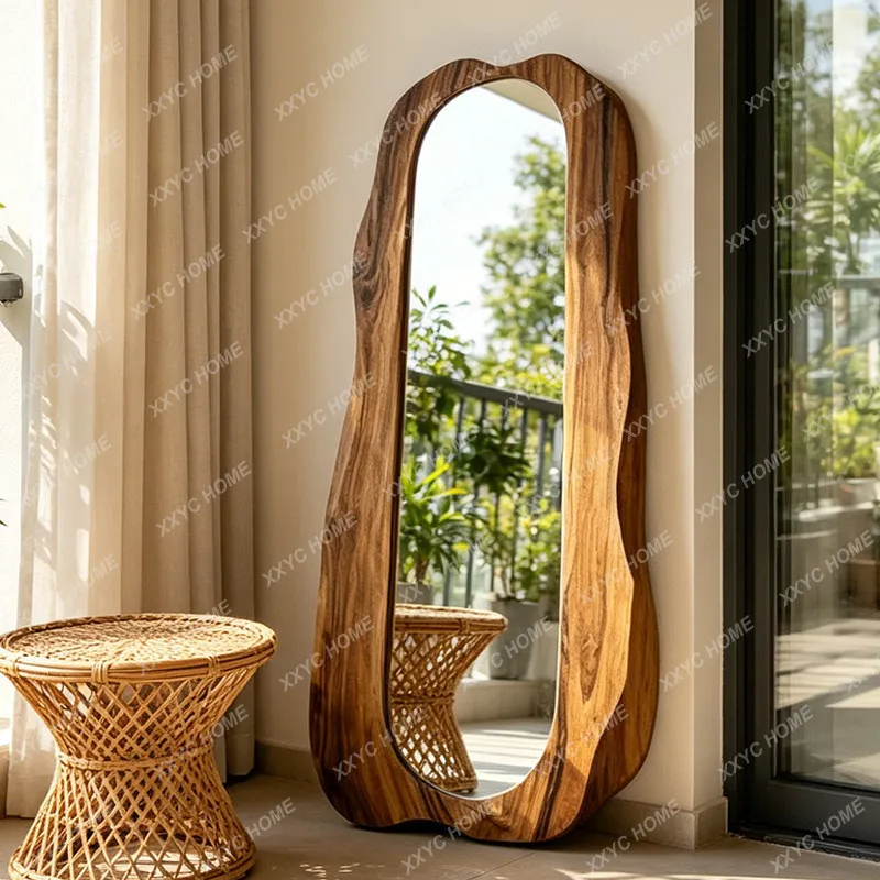 irregular full-length mirror,  full-length mirror, special-shaped bedroom art home mirror