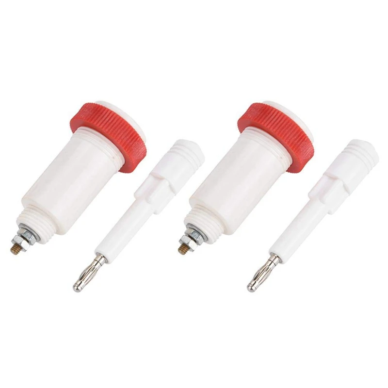 2 Pairs of 4 mm Banana Cross Jack 10Kv -30Kv High Voltage Connector Plug and Socket Power Supply Test Instrument