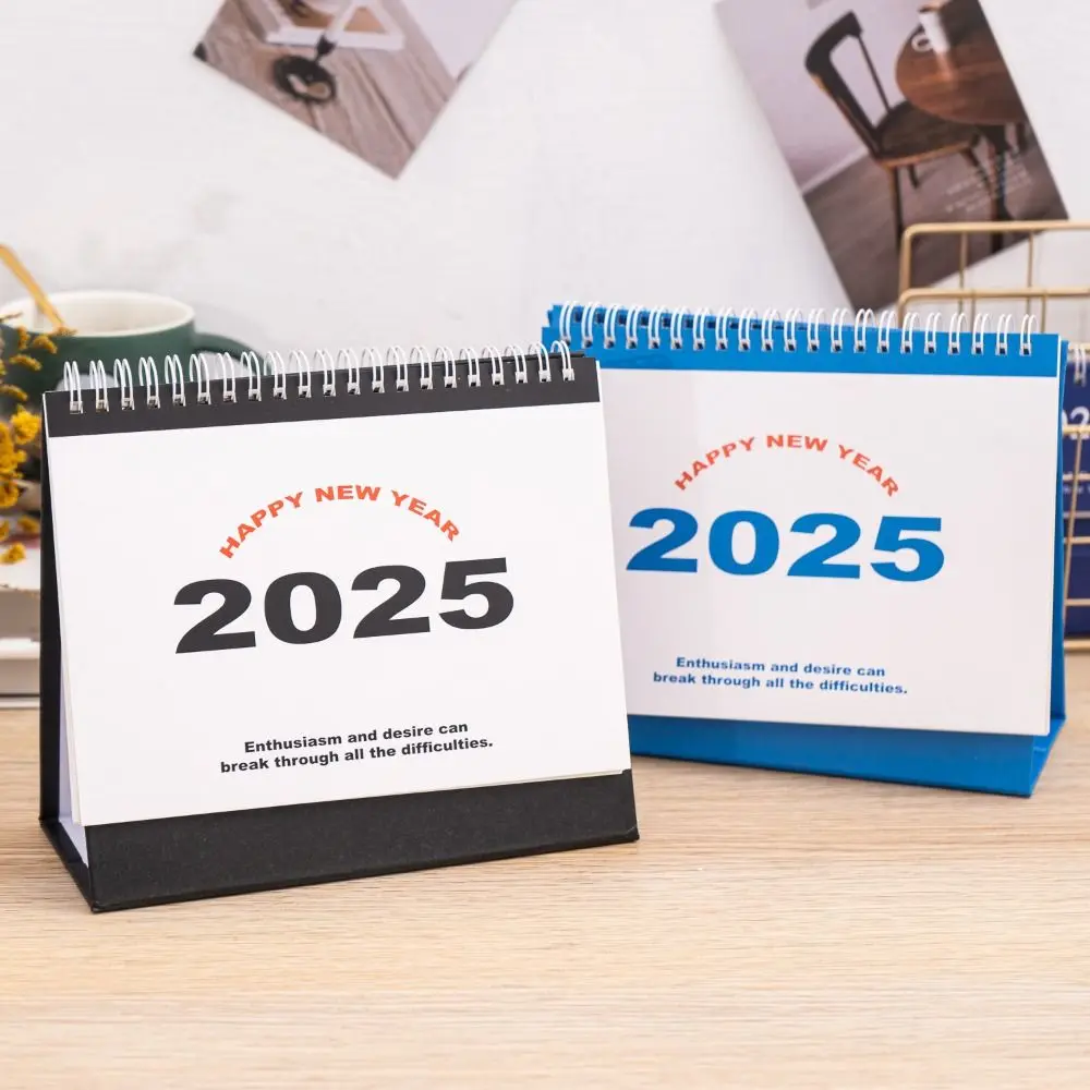 Standing Flip 2025 English Desk Calendar Table Daily Monthly Desktop Calendar Schedule Planning Table Planner