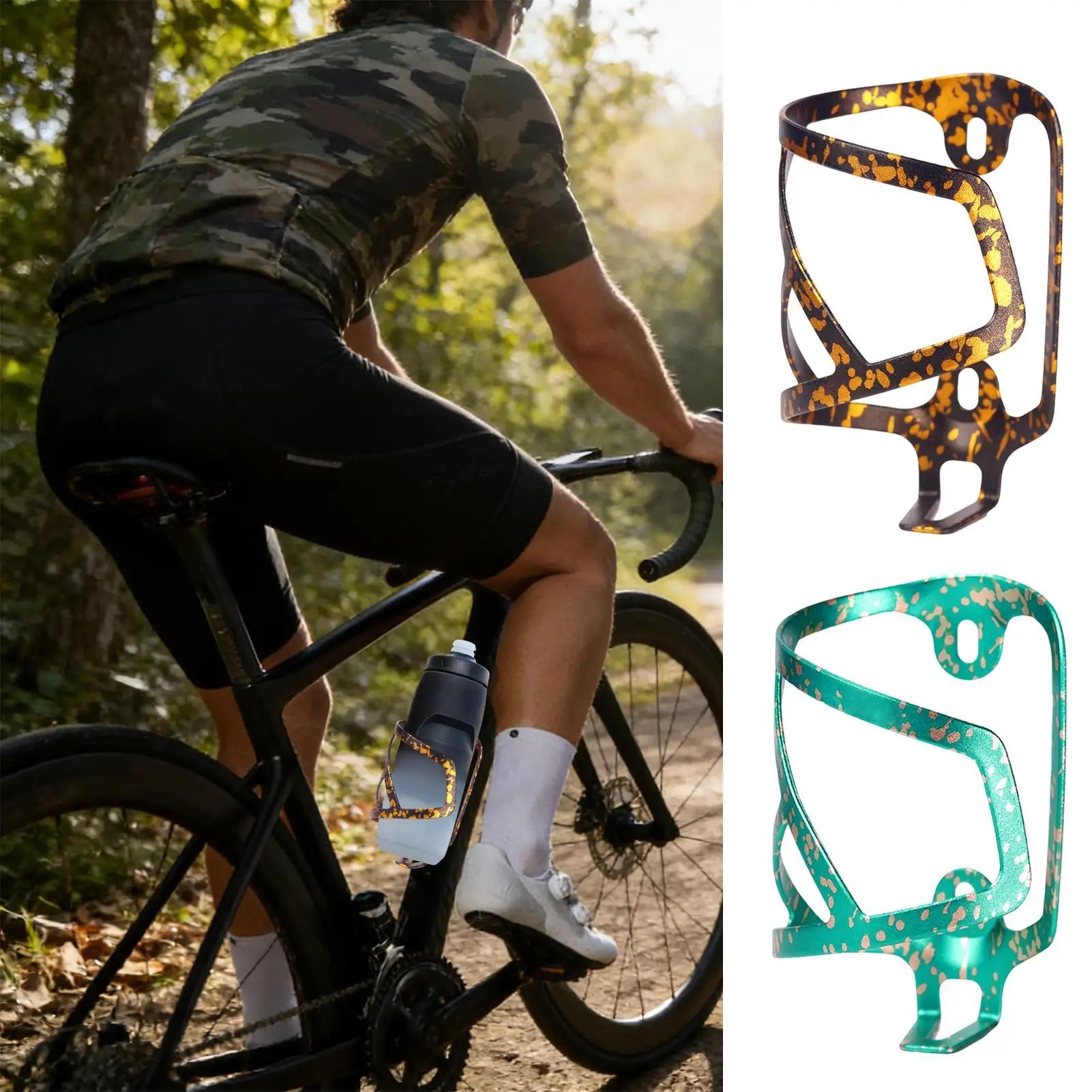 

Bike Water Bottle Holder Aluminum Alloy Cycling Cup Rack for Road Bike Mountain Bike Touring Daily Commute Outdoor Riding