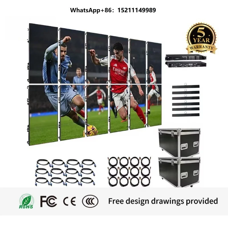 4m X 3m Complete System 500mmx500mm P3.91 LED Panel Event Church Backdrop Indoor/Outdoor LED Screen