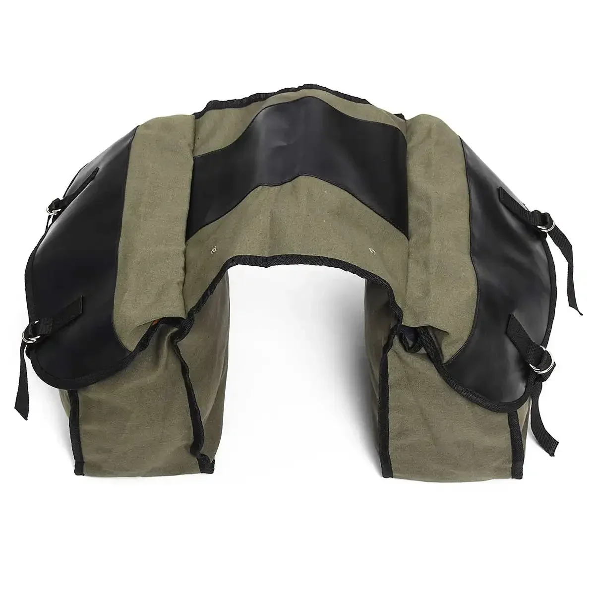 26L Army Green Canvas Motorcycle Saddle Bags Equine Back Pack For Honda For Taotao For Suzuki dr 650 For kawasaki 1000 / 19