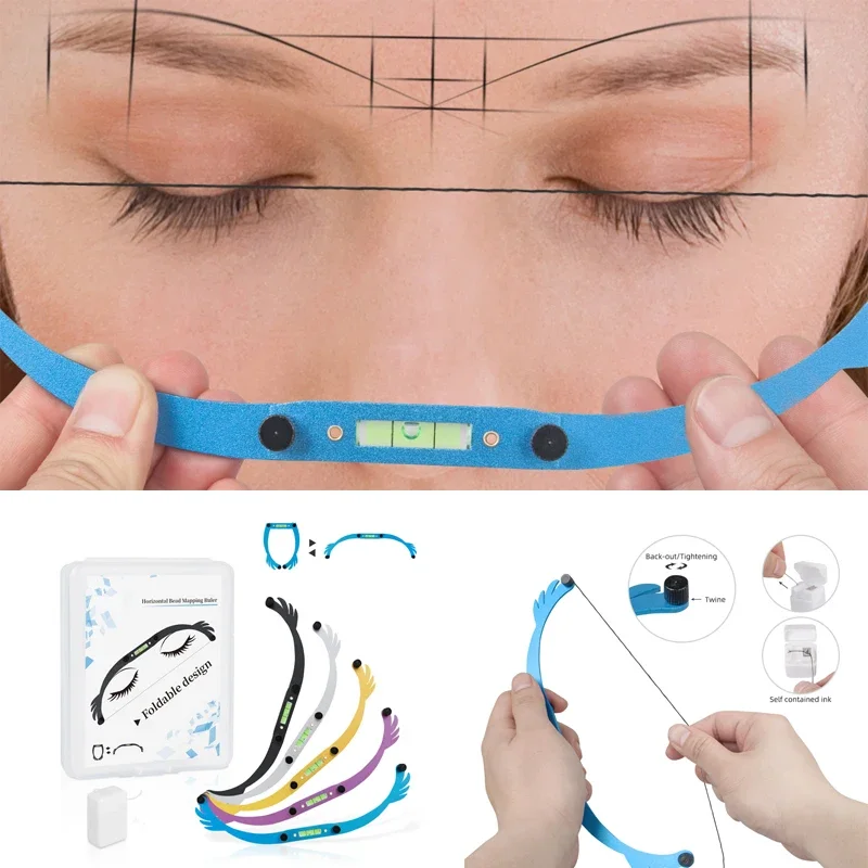 

Microblading Balance Positioning/Equidistant Eyebrow Mapping Ruler Golden Ratio Ruler Measurement Tool
