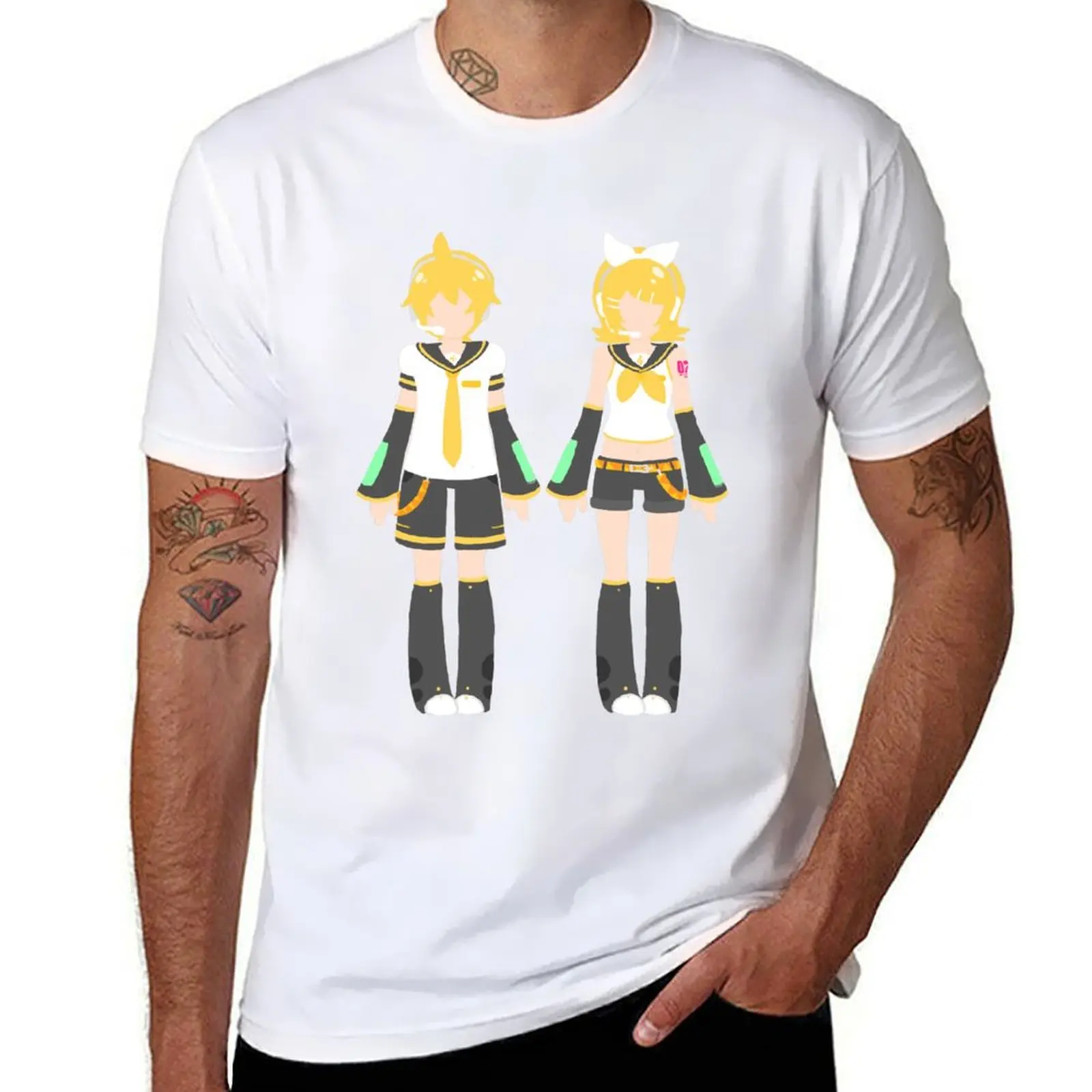 

Kagamine Twins T-Shirt oversizeds Funny t-shirts blue archive mens graphic t-shirts big and tall