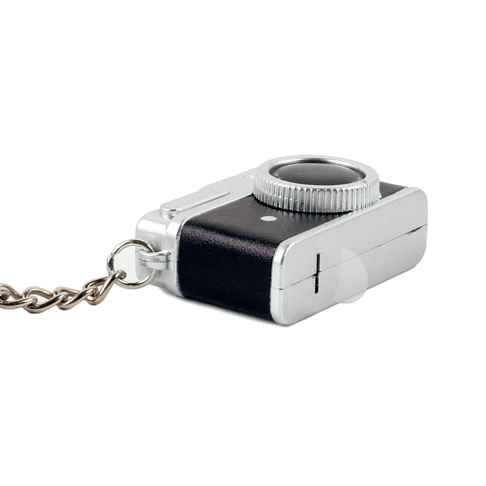 1pc Mini Camera Model Keychain Retro Camcorder Miniature Decor Can Shine Keyring for Dolls Camera Sound Light Effects Key Chain