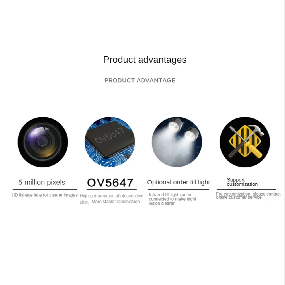 Módulo de cámara B68C 5MP OV5647 versión sin visión nocturna para Raspberry Pi 75 grados 3,6mm enfoque ajustable 1080P HD Webcam