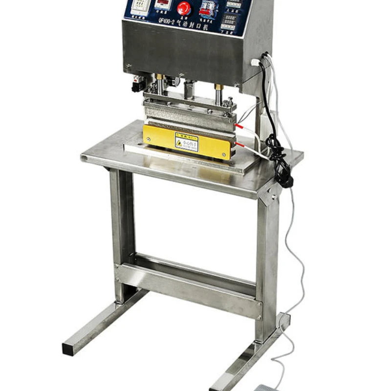 QF-400X2 Model Foot Sealing Machine Food Industry Stainless Steel Frame Foot Sealing Machine