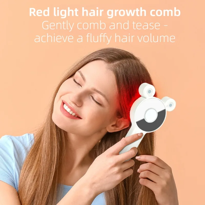 Dual-nozzle Atomization Massage Combs Rechargeable Wireless Portable Red Light Silicone Scalp Massagers Professional Massager