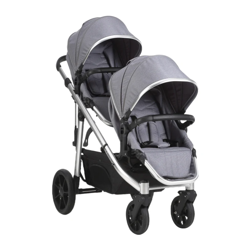 Twins Folding Baby Stroller 2 Seats Carriage Prams Stroller Lightweight Travel for Newborn