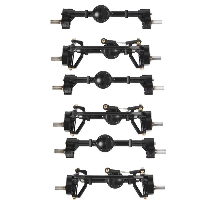 

B78B-6Pcs Front And Rear Portal Axle For WPL C14 C24 C24-1 C34 C44 B14 B24 1/16 RC Car Upgrade Parts
