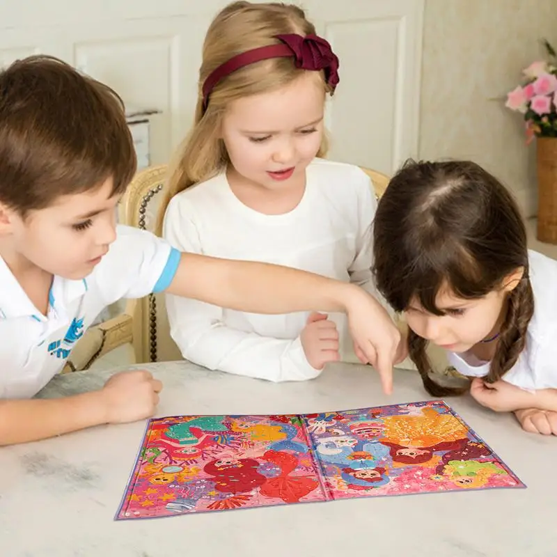 Kinder magnetische Rätsel Buch Mädchen Puzzle Brettspiel lustige Vorschule lernen Reise puzzles für Jungen Mädchen Kinder