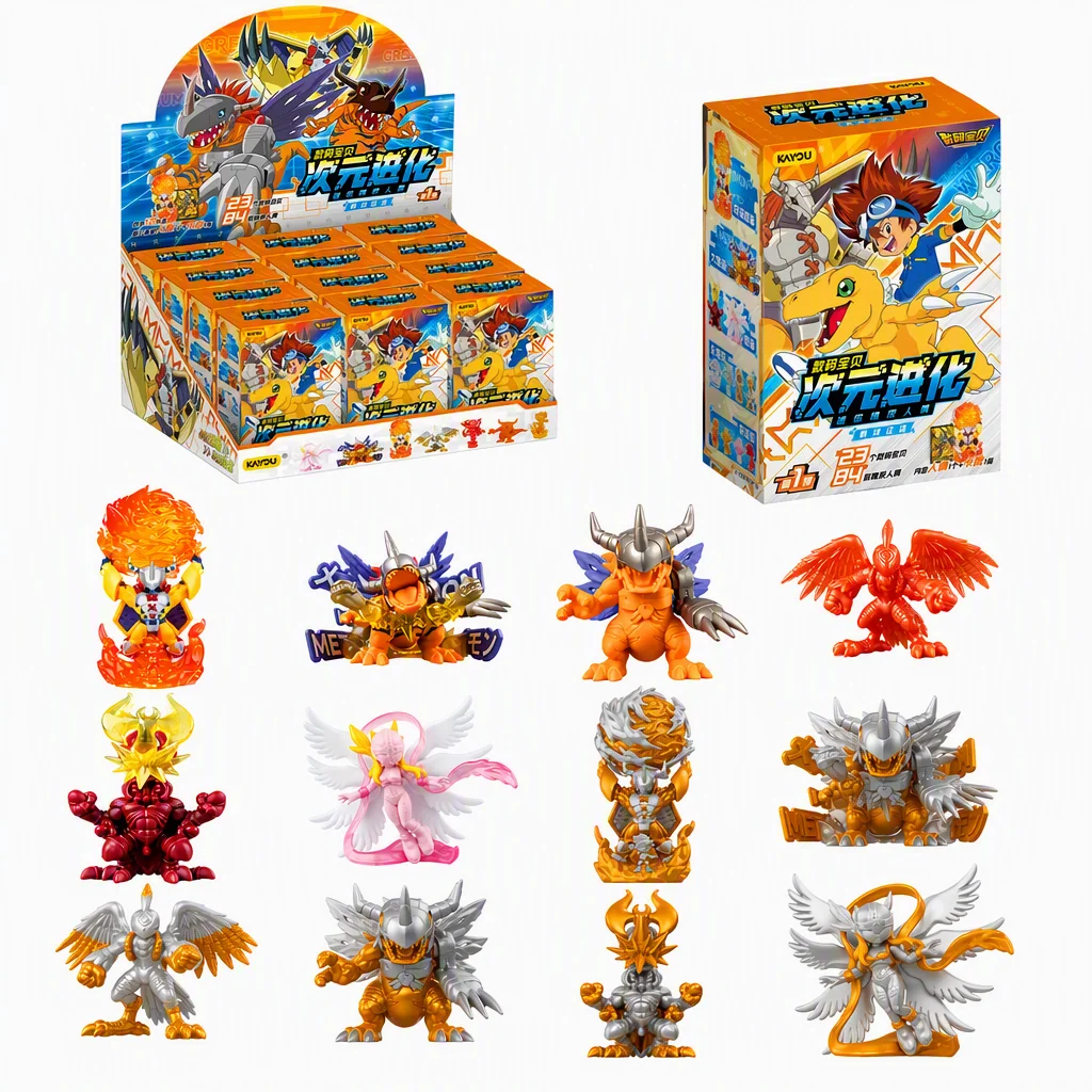 Kayou Digimon Agumon Birdramon Angemon Rubber Figurine Dimensional Evolution Series Anime Character Model Decoration Collection - view 3