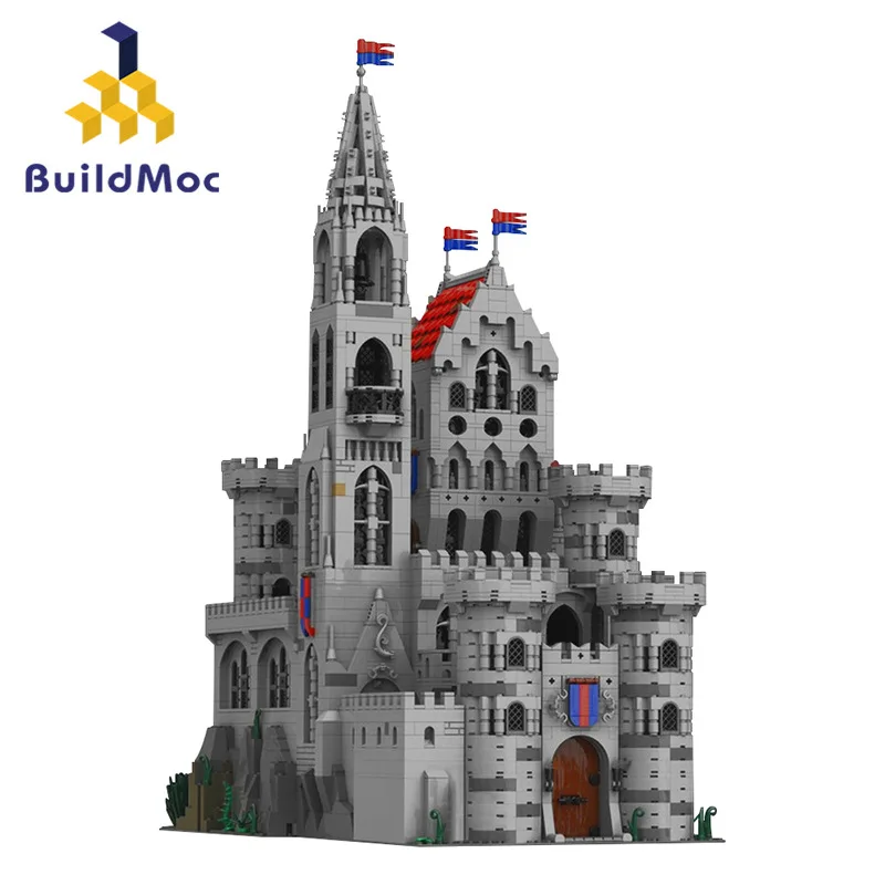 MOC Medieval Castle Building Block Set Empire Lions Knightss Harbor Palace Model Classic Street View Toys Adults Kids Gifts