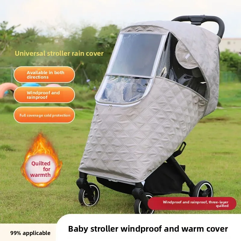 Windproof and Rain Cover Universal Stroller To Keep Warm Universal Baby Walker Rainproof Cover Baby Windshield Accessories