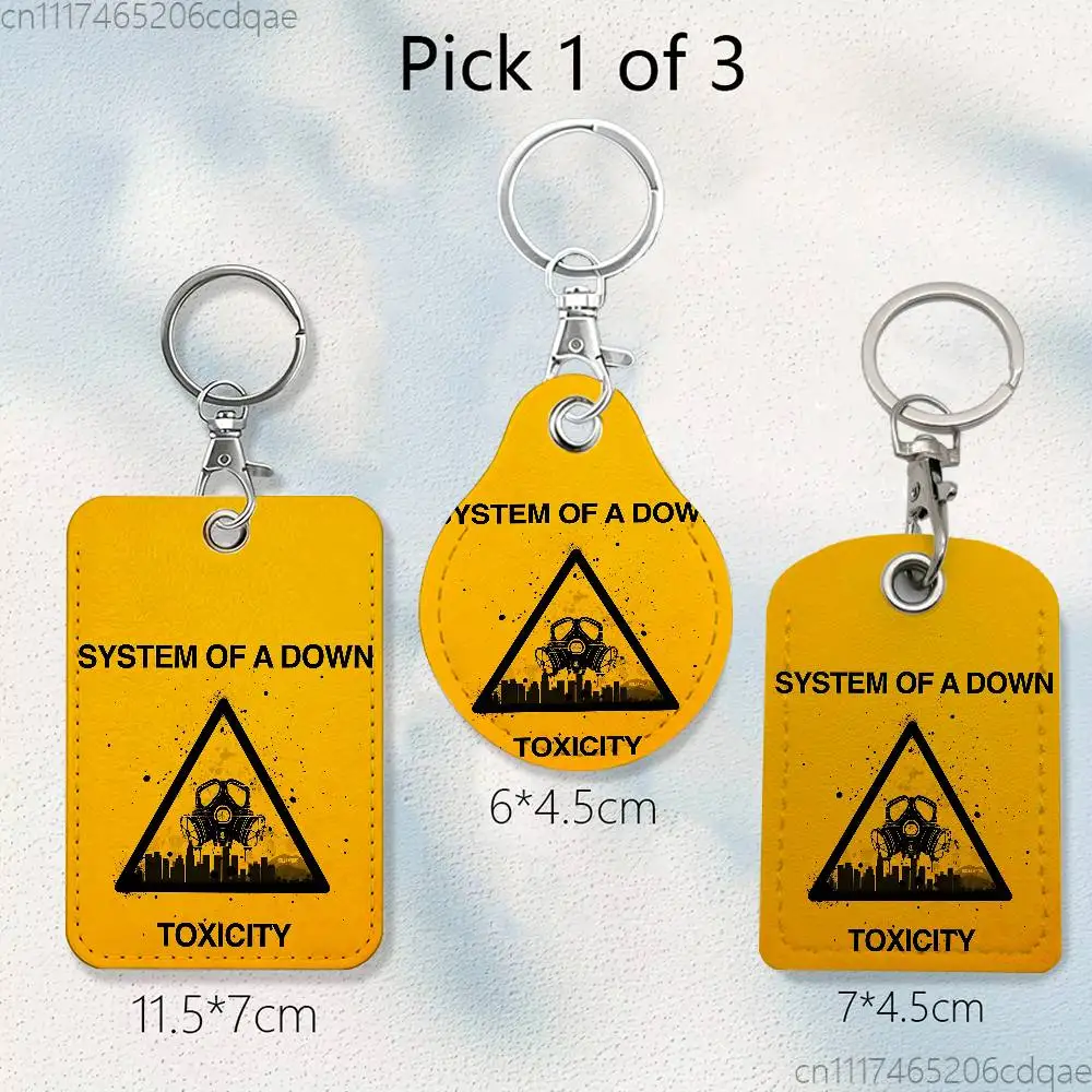 S-System Of A D-Down-SOAD Leather Keychain Card Holder For Airtag & Access Cards Modern Bus Pass view 6