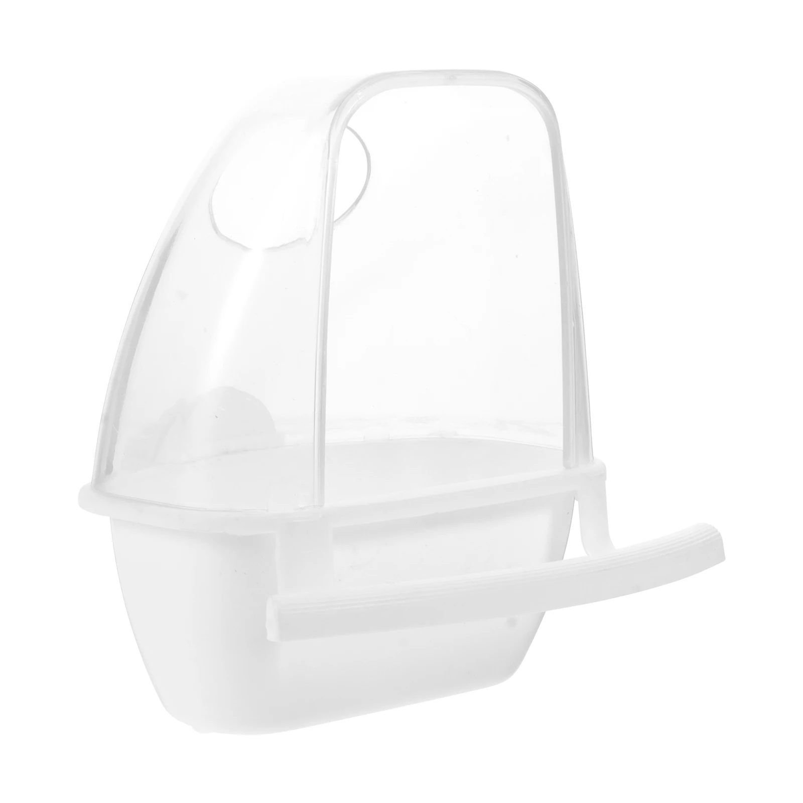 

SplashProof Bird Feeder Cage Hanging Container Premium Plastic Sturdy Design Transparent Food Box Parrots Pigeons Small Birds