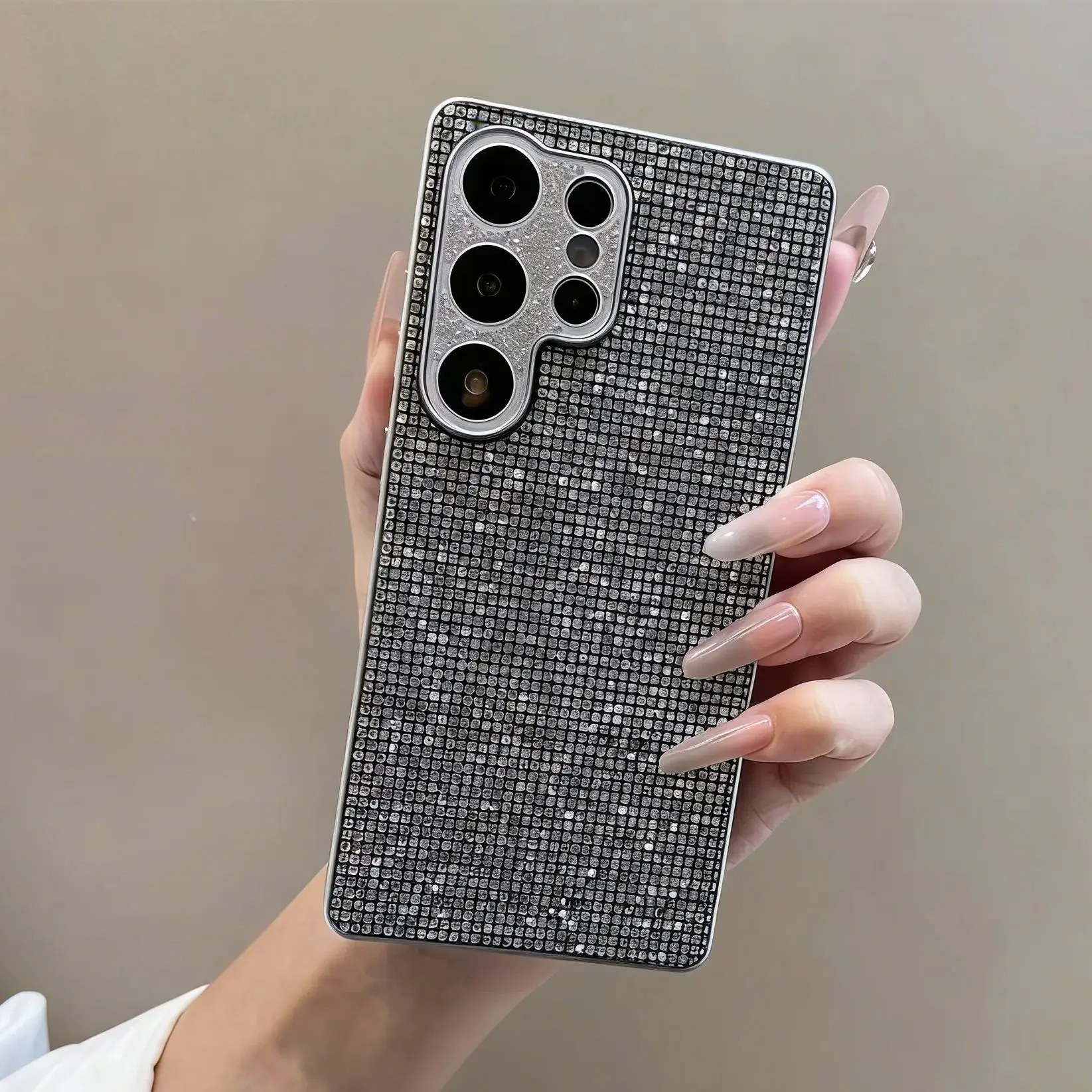 Diamant-Glitzer-Bling-Hülle für Samsung S26 S25 Edge S24 Ultra Plus S23 FE A17 A07 A56 A36 A16 A55 A35 Kameraschutzhülle