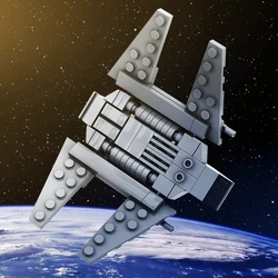 Zetaclass Heavy Cargo Shuttle Micro Scale Building Blocks 75PCS Moc Space Spacecraft DIY Model Children Bricks Sets Toys Adult